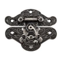 Fecho Oriental Grande Trabalhado 2 Peças Metal Decoração Caixas Artesanato