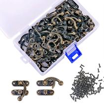 Fecho para caixa de joias PGMJ 40 conjuntos bronze antigo 3 x 2,9 cm Fecho para caixa de joias PGMJ 40 conjuntos bronze antigo 3 x 2,9 cm