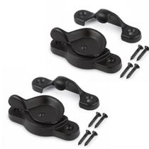 Fecho para janela tipo sash HASWARE em metal, resistente às intempéries, kit com 2 unidades, preto
