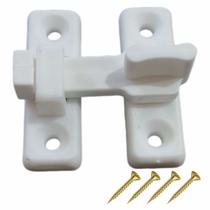 Fecho Plástico P/ Porta Sanfonada Branco C/ Parafusos 1unid.