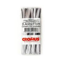 Fecho prático 4mm x 11cm c/100un cromus Fecho prático 4mm x 11cm c/100un cromus