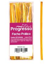 Fecho prático fp011 203 ouro - 100 unidades - 4mm x 11cm Fecho prático fp011 203 ouro - 100 unidades - 4mm x 11cm