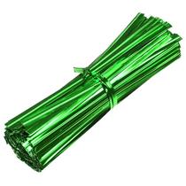 Fecho prático metalizado verde 11 cm 100 unidades