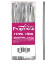 Fecho prático prata fp011 - 100 unidades - 4mm x 11cm Fecho prático prata fp011 - 100 unidades - 4mm x 11cm