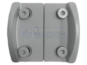 Fecho/Puxador Central Janela de Vidro "VV" Vidro/Vidro