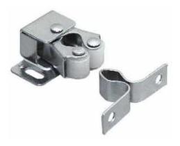 Fecho Rolete Porta Armários acabamento Niquelado 100 Peças.