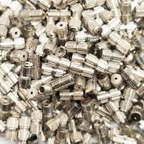 Fecho Rosca 8mm Metal Níquel 50pçs 25g Bijuterias Artesanato Colar Pulseira Fecho Rosca 8mm Metal Níquel 50pçs 25g Bijuterias Artesanato Colar Pulseira