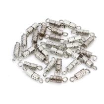 Fecho Rosca Para Bijuterias 14Mm Prata Com 50 Unidades