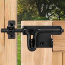 Fecho Slide Bolt Gate BOODVON para cerca de madeira, preto (pacote com 3)