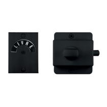 Fecho Tarjeta Livre Ocupado para Banheiro Preto 802 Lockwell