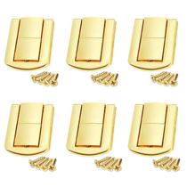 Fecho tipo hasp Uayeatye 25 x 20 mm em liga de zinco, 6 unidades, dourado