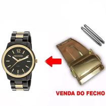 Fecho Tranca Dourado Compatível com Relógio Technos 2035lmh 18mm