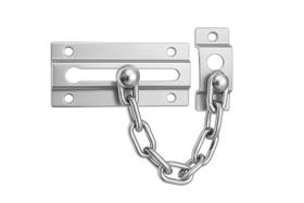 Fecho Trinco de Segurança Pega Ladrão Cromado Com Corrente Para Porta de Casa Apartamento Janela