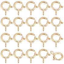 Fechos de anel de mola BENECREAT banhados a ouro 14K (8 mm x 6 mm x 1 mm)
