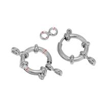 Fechos De Anel Redondo Em Aço Inoxidável 4pcs Ganchos Para Colares DIY Conectores Para Fabricação De