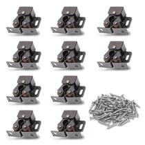 Fechos de armário Luomorgo, pacote com 10, rolete duplo, bronze