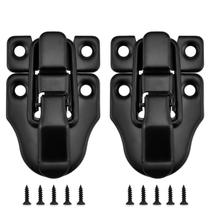 Fechos de trava tipo alavanca UBANU 2 unidades, ferro preto, 5,9 x 4 cm