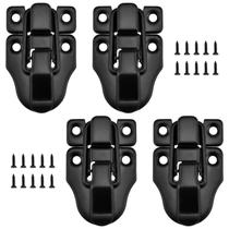Fechos de trava tipo alavanca UBANU 4 unidades, preto, ferro, 6 x 4 cm