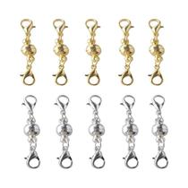 Fechos Magnéticos Em Liga De Zinco Em Formato De Coração, 10 Pares Para Fabricação De Joias E