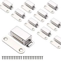 Fechos Magnéticos para Armário Mousike 45 mm em Aço Inoxidável, 20 lb, Kit com 10 Fechos Magnéticos para Armário Mousike 45 mm em Aço Inoxidável, 20 lb, Kit com 10
