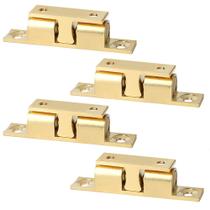 Fechos para armário Alise 67 mm em latão com rolete duplo, pacote com 4