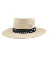 Fedora Hat Dockers Straw para homens bronzeado/azul marinho tamanho S/M Fedora Hat Dockers Straw para homens bronzeado/azul marinho tamanho S/M