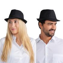 Fedora Hat Dress Up America Black para homens e mulheres
