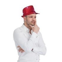 Fedora Hat Dress Up America Sequin para adultos com luzes LED Fedora Hat Dress Up America Sequin para adultos com luzes LED