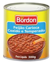 Feijão Carioca Cozido e Temperado Bordon Lata 300g Feijão Carioca Cozido e Temperado Bordon Lata 300g