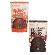 Feijão Carioca e Preto- Temperado Pronto- Holysoup- 120g