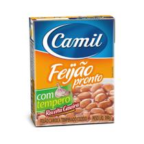 Feijão Carioca Pronto Com Tempero Camil 380g