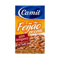 Feijão Carioca Pronto Sem Tempero Camil 490g