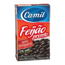 Feijao preto sem tempero pronto camil 490g Feijao preto sem tempero pronto camil 490g