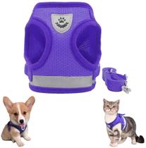 FEimaX Dog Harness and Leash Set, No Pull Reflective Adjustable Pet Vest Harnesses for Puppy Kitten, Soft Mesh Chest Harness for Small Medium Dogs and Cats - Easy Control for Outdoor