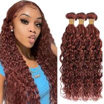 Feixes de cobre Cor de cabelo humano 33 Water Wave 3 pacotes 16 18 20 polegadas Virgem brasileira não processada, marrom avermelhado, feixes de ondas de água, extensões de cabelo humano, pacote marrom ruivo, 300 g Feixes de cobre Cor de cabelo humano 33 Water Wave 3 pacotes 16 18 20 polegadas Virgem brasileira não processada, marrom avermelhado, feixes de ondas de água, extensões de cabelo humano, pacote marrom ruivo, 300 g