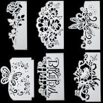 Feliz aniversário de metal Die Cut Flower Butterfly Lace Bird Feliz aniversário de metal Die Cut Flower Butterfly Lace Bird