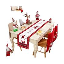 Feliz Natal Corredor De Mesa Pano 2024 Decoração De Mesa De Natal Ornamento Para Casa Presente De