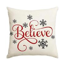 Feliz Natal Olá Férias de Inverno Sofá Almofada Capa Decoração, Sala Pillow Cover, 1Pc, 4Pcs