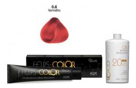 Felps Color 0/6 Vermelho Corretor 60g +Ox 20 vol90ml Felps Color 0/6 Vermelho Corretor 60g +Ox 20 vol90ml