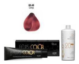 Felps Color 66/46 Cereja vermelho Esp. 60g +Ox 20 vol 90ml