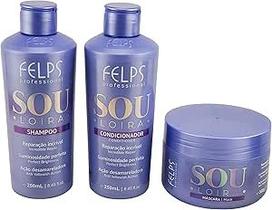 Felps sou loira desamarelador kit shampoo cond. e máscara