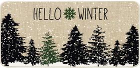 Felpudo WHOMEAF Árbol Negro de Navidad Invierno 43x91cm