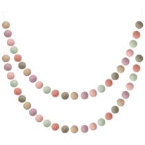 Felt Ball Garland Boao Colorful Pom Pom 2,5 cm e 2 m de comprimento 24 bolas