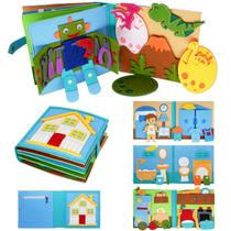 Felt Busy Book Montessori para crianças de 3 a 6 anos com jogos