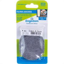 Feltro Aa Engedom Cinza Redondo 6,0Cm 4Pecas 7562 Feltro Aa Engedom Cinza Redondo 6,0Cm 4Pecas 7562