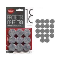 Feltro Adesivo 18un protetor pé Cadeira Sofá Redondo 2,5cm