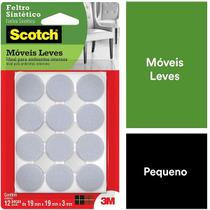 Feltro Adesivo Cadeira Redondo P 19MM com 12 SCOTCH 3M Feltro Adesivo Cadeira Redondo P 19MM com 12 SCOTCH 3M