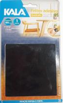 Feltro adesivo cadeira sofa mesa preto quadrado 100mm 1 peça - kala