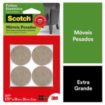 Feltro Adesivo P/ Móveis Pesados Pés Cadeiras Mesas Redondo Pequeno 18 Unidades Scotch 3M