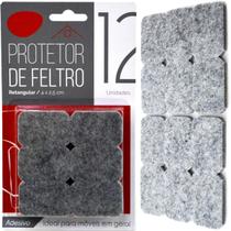 Feltro Adesivo Protetor Moveis Janela Porta 12pçs 4x2,5cm